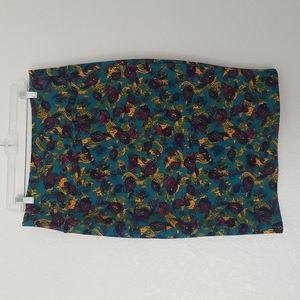 Teal Paisley Skirt